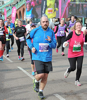 Jason running the half-marathon
