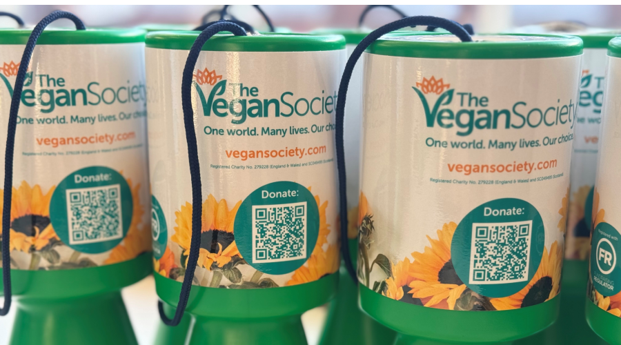Vegan Society collection tins
