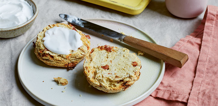 Sundried tomato and oregano scones by Katy Beskow