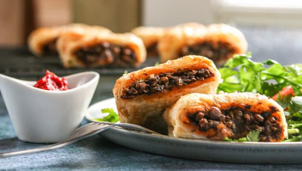 Lentil sausage rolls