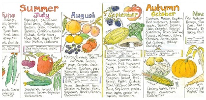 UK Seasonal Fruit and Vegetable Chart
