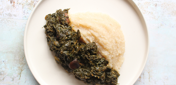 Eru soup with garri