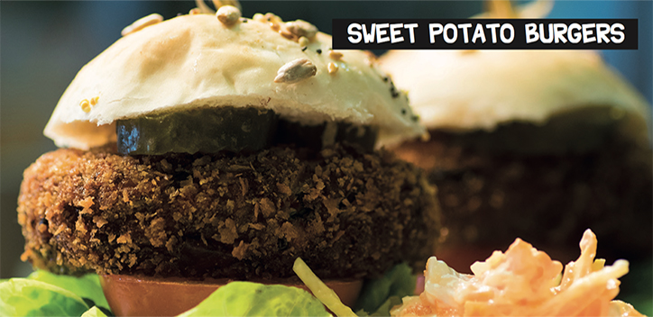 Sweet potato burgers | The Vegan Society