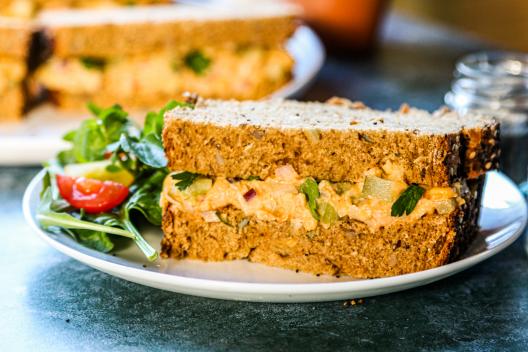 Coronation chickpea sandwich