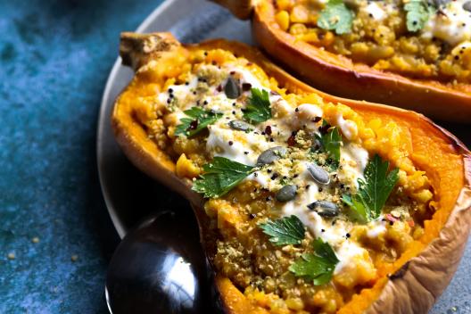 Yellow lentil & pumpkin risotto