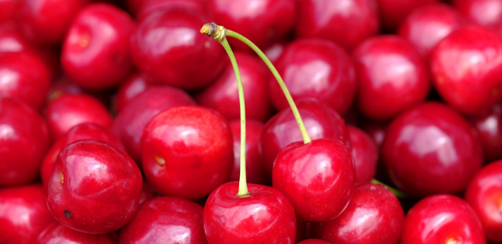 A close up of cherries