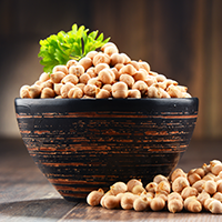 chickpeas in a bowl