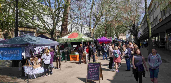 Cheltenham vegan market stalls