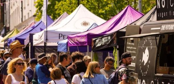 Chepstow vegan market stalls