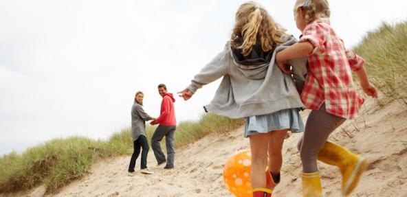 Family on the beach