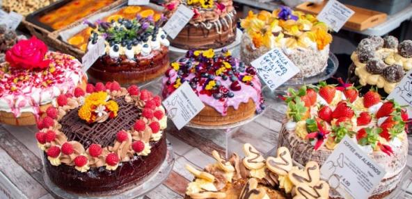 Selection of vegan cakes
