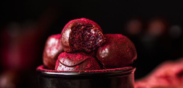 Hibiscus Chocolate Truffles photograph
