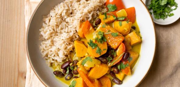 Ital curry stew on a plate