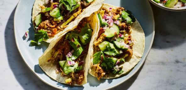 Smoky Lentil and Broccoli Stem Tacos