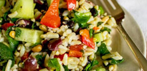 Mediterranean rice salad