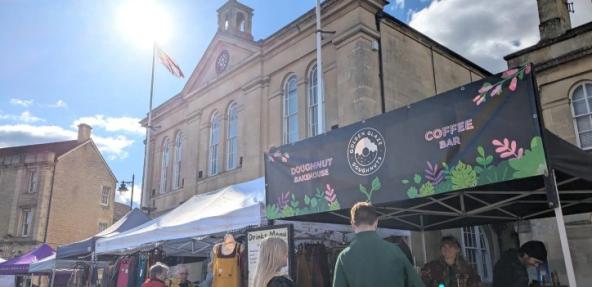 Melsham vegan market stalls