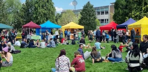 Taunton vegan market outdoor stalls