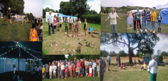 Vegan camp montage of photos 