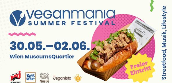 Veganmania summer festival graphic