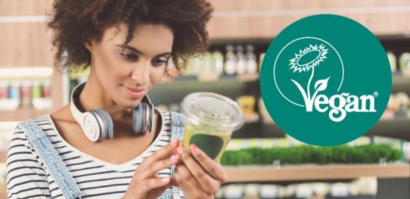 Woman checking food label