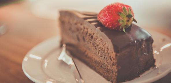 Chocolate cake slice