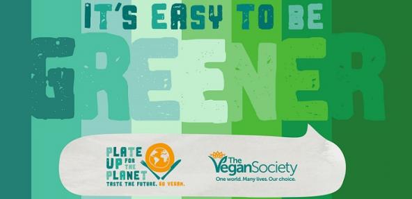 Its easy to be green vegan society campaign banner