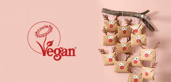Reindeer advent calendar with the Vegan Trademark