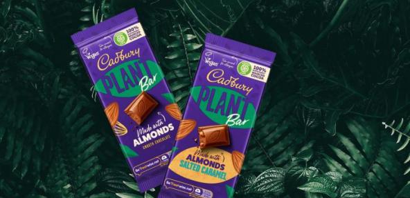 New flavour Cadbury Plant Bar on floral background