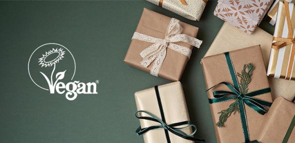 Christmas presents gift wrapped vegan gifting