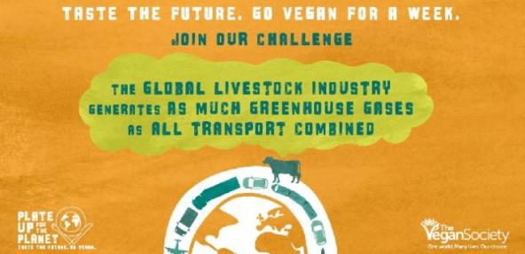 Plate Up  For The Planet Vegan Society Campaign Promotional Image