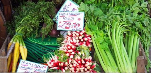 Vegetables in a box