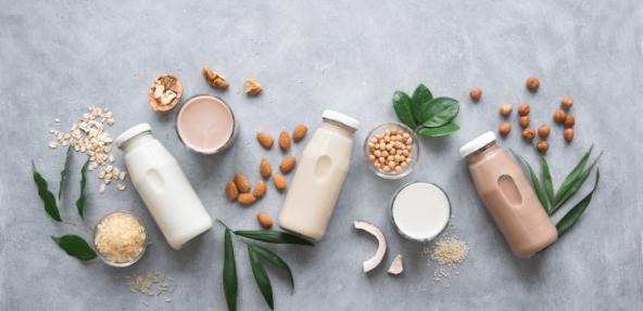 Variety of plant-milks and ingredients