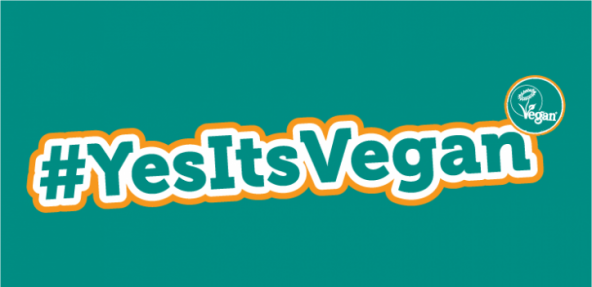 #Yes It's Vegan Vegan Society Campaign Banner