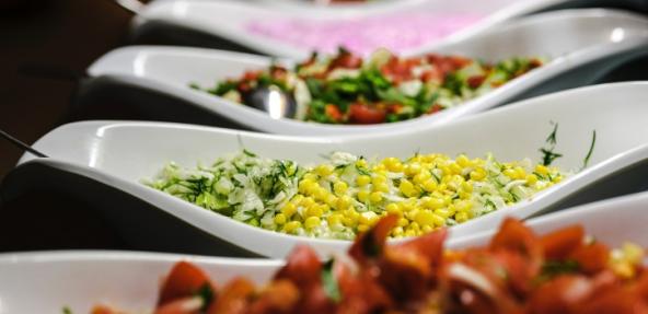 salad being served in bowls