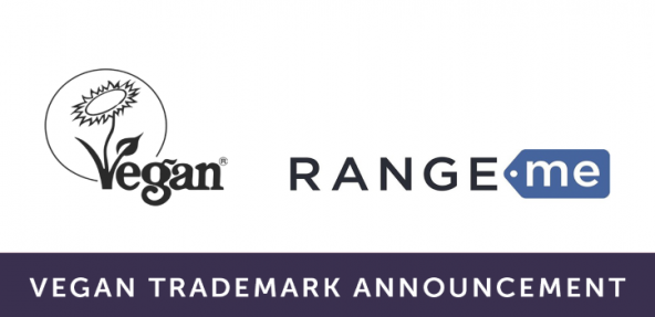 The Vegan Trademark next to the RangeMe logo