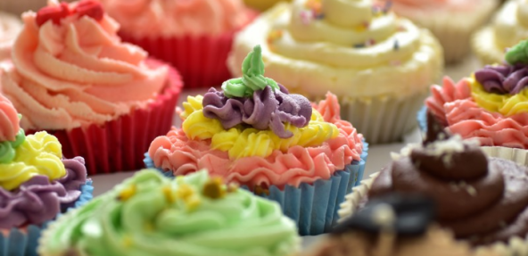 Selection of vegan cupcakes