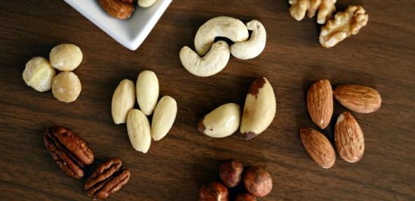 variety of nuts on a table