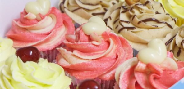 Selection of vegan cupcakes
