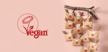 Reindeer advent calendar with the Vegan Trademark