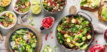 Assortment of vegan dishes