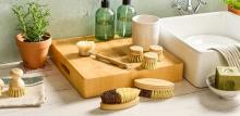 Bamboo brushes range in bathroom