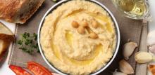 Hummus: a common staple of the plant-based diet