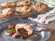The Vegan Society mince pies on a plate and baking tray
