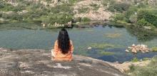 Shruti Jain overlooking a landscape