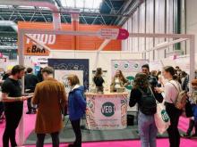 Vegan Trademark staff at event with VEG 1 stall