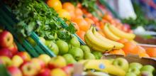fruit and veg aisle in supermarket