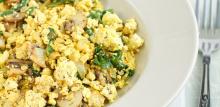 scrambled tofu on a plate