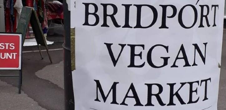 Bridport vegan market sign 