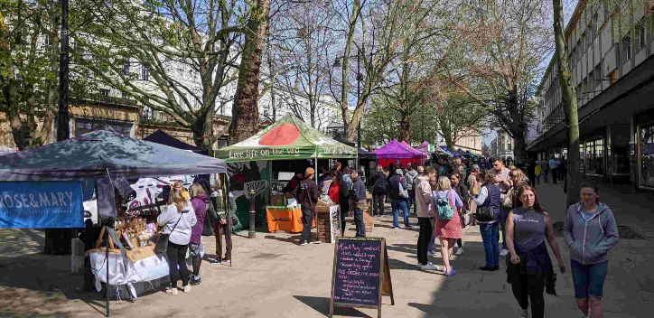 Cheltenham vegan market stalls