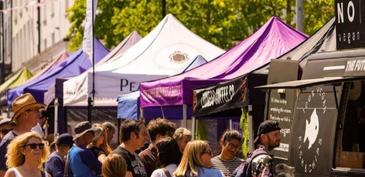 Chepstow vegan market stalls